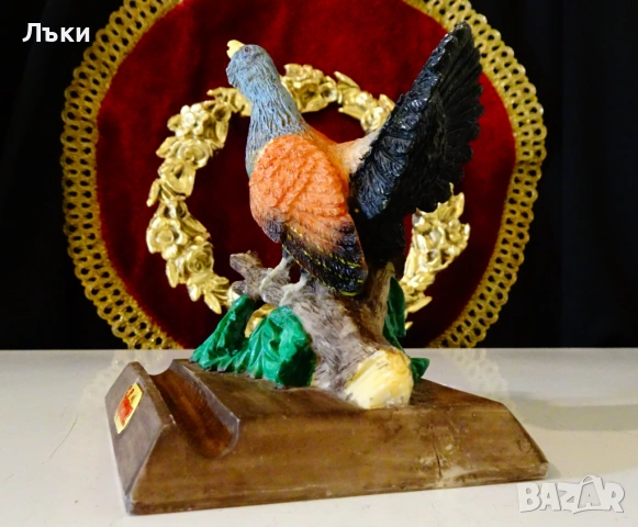 Порцеланова фигура Глухар,поставка за пура,лого на бира Hasseröder, снимка 8 - Антикварни и старинни предмети - 53066932