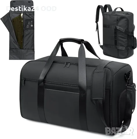 GARPROVM 4 в 1 пътна чанта 55L за дрехи, костюм, обувки, раница и багаж