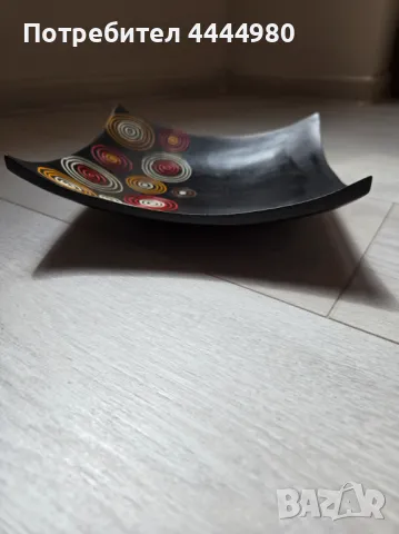 Тайландска, бамбукова чиния, ръчна изработка, снимка 3 - Чинии - 49897104