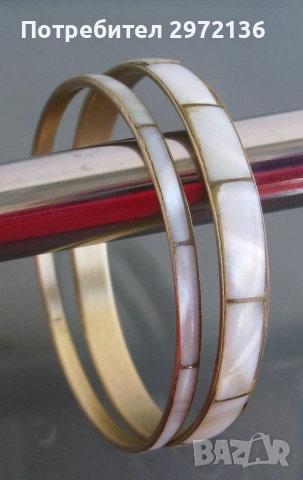 Гривни месинг и седеф , снимка 2 - Гривни - 53102091