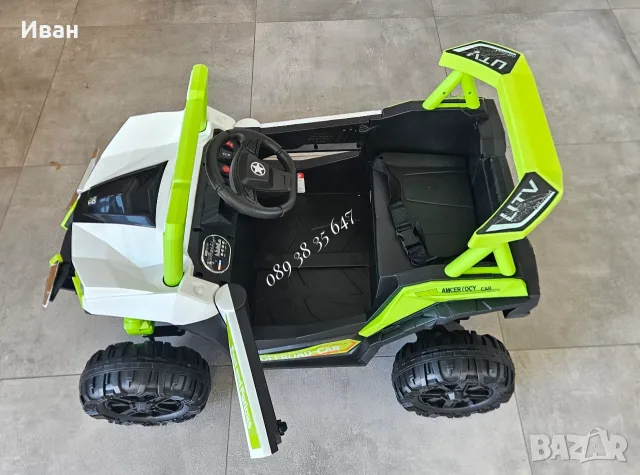 ТОП ЦЕНА!НОВО!Акумулаторен джип/UTV Gobi Go GREEN с 12 V батерия,USB,Функция люлеене, снимка 9 - Детски велосипеди, триколки и коли - 55747217