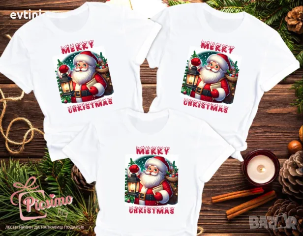 Коледен комплект тениски за цялото семейство, снимка 5 - Тениски - 30825435