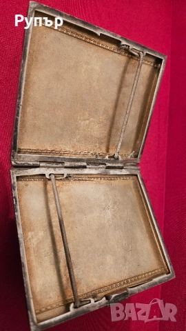 стара посребрена и позлатена табакера, снимка 2 - Други ценни предмети - 52326079