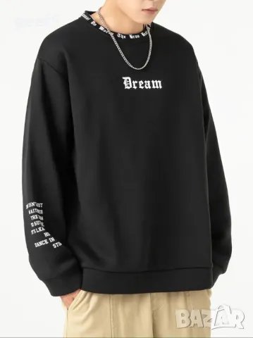 НОВ! Mодерен мъжки суичър с креативен печат.