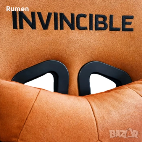 Оранжев велурен геймърски стол , снимка 4 - Геймърски - 53441150