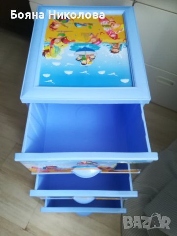 Детски пластмасов скрин с 3 чекмеджета, снимка 3 - Мебели за детската стая - 40379528