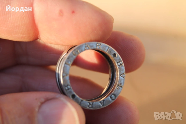 Дамски сребърен пръстен ''BVGARI'', снимка 7 - Пръстени - 53636866