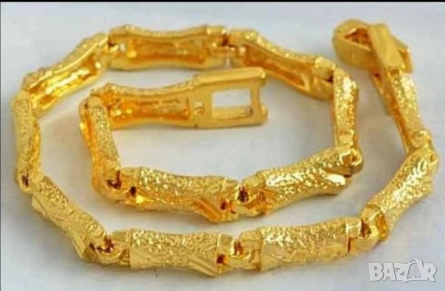 Стилна гривна от 9к попълнено злато 20 лв.