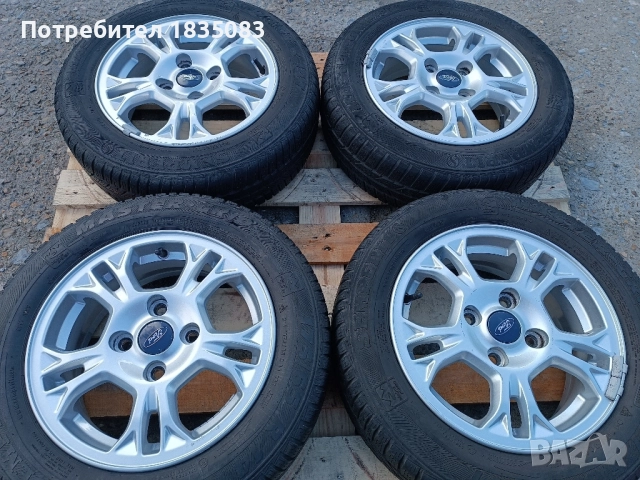 Лети джанти 14ки 4х108 Ford + зимни гуми 175/65/14, снимка 3 - Гуми и джанти - 52237938