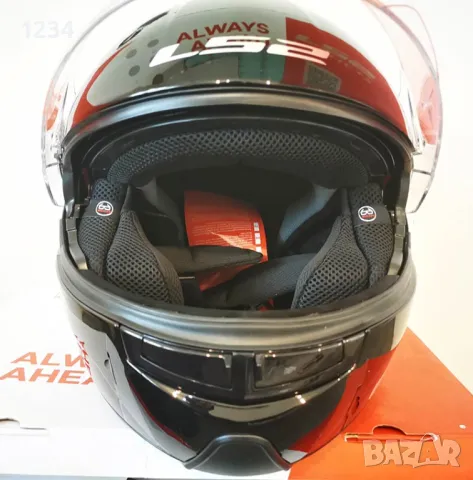 НОВА черна модуларна КАСКА шлем LS2 STROBE XS , снимка 6 - Аксесоари и консумативи - 50354013