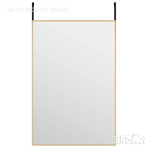Огледало за врата, златисто, 40x60 см, стъкло и алуминий Код P1141, снимка 4 - Огледала - 51697703