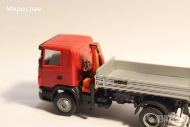 HERPA H0 1/87 SCANIA САМОСВАЛ КРАН КАМИОН МОДЕЛ, снимка 5 - Колекции - 52864846