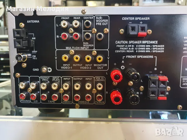 Ресийвър Onkyo TX-SV454 Две по 70 вата на 8 ома. В отлично техническо и визуално състояние., снимка 9 - Ресийвъри, усилватели, смесителни пултове - 47701018
