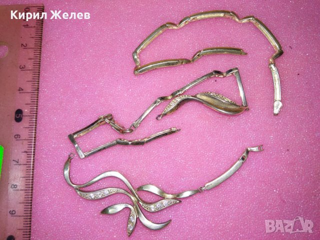 ФЛОРАЛНО СРЕБЪРНО КОЛИЕ СРЕБРО 925 с ЦИКОНИ ЧАСТ от КОМПЛЕКТ с НУЖДА от РЕМОНТ РЕСТАВРАЦИЯ! 41925, снимка 3 - Колиета, медальони, синджири - 44394281
