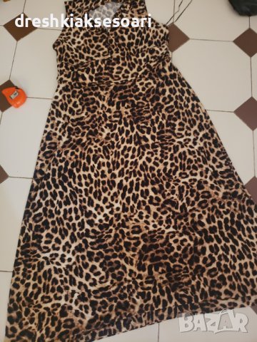 Дълга тигрова рокля, снимка 1 - Рокли - 41816147