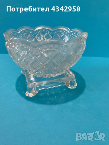 Fostoria Avon Open Salt Master.1960-те. Вазичка за сол., снимка 7 - Антикварни и старинни предмети - 52676816