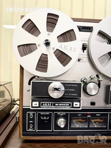 🔊Ретро ролков триглав магнетофон AKAI x-201D - магазинно състояние🔊, снимка 4 - Декове - 52730292