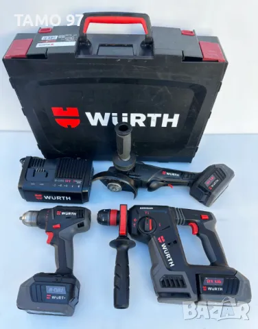 Wurth M-Cube Безчетков сет от перфоратор, ъглошлайф и винтоверт
