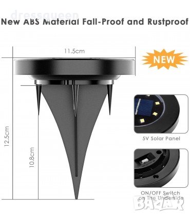3252 Плоски соларни градински лампи, снимка 2 - Други - 34227005