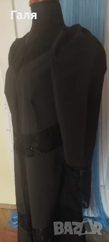 Черна, дълга, елегантна рокля с дантела за повод, снимка 9 - Рокли - 51406594