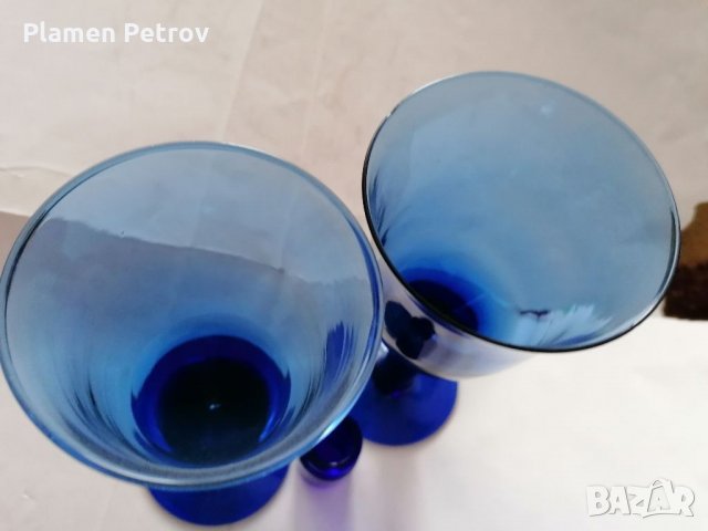 Сини чаши за вино , снимка 5 - Чаши - 35968914
