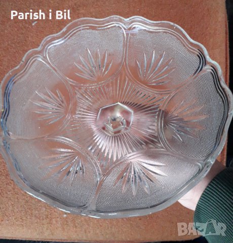 Стъклена Купа 'Фруктиера' за Плодове,поднос, снимка 3 - Антикварни и старинни предмети - 40114803