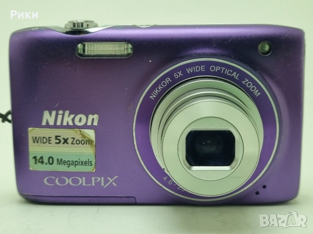 Nikon COOLPIX S3100 14.0MP Compact Digital Camera Purple, снимка 3 - Фотоапарати - 53804790