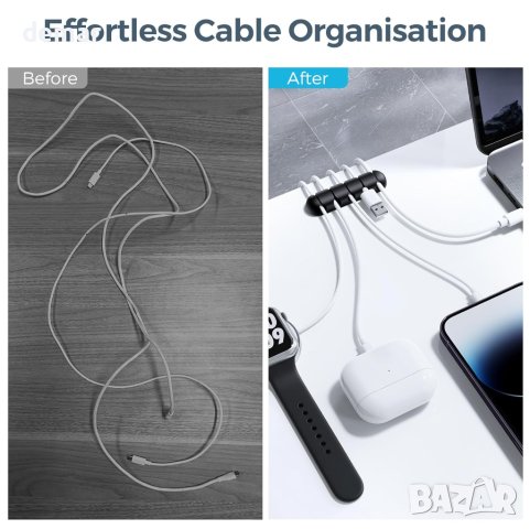 Щипки - държачи за кабели UNBREAKCable, органайзер за кабели - черни, снимка 6 - Други стоки за дома - 42281185