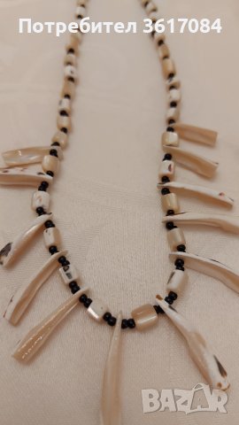 Колие от естествен седеф - цветен, снимка 5 - Колиета, медальони, синджири - 39379304