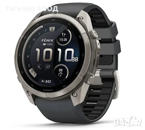 Garmin Fenix 9 Pro, inReach - 51 mm, Titanium с graphite/black силиконова каишка 010-04337-21