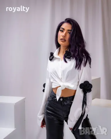 Бяла дамска риза , снимка 4 - Ризи - 49530391