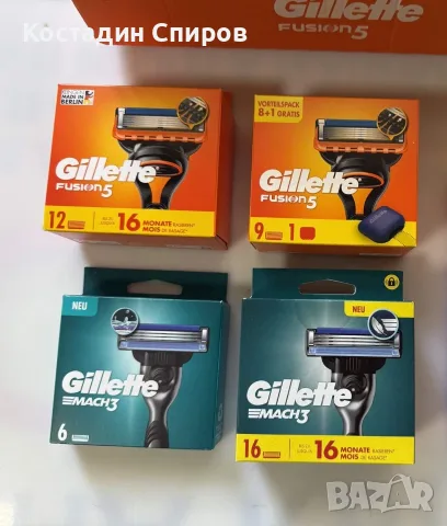 Нови ОРИГИНАЛНИ ножчета Gillette Fusion5 и Mach3, снимка 2 - Мъжка козметика - 55358111