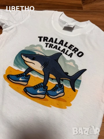 Детска тениска Tralalero tralala, снимка 2 - Детски тениски и потници - 50741337