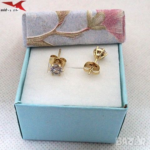 Обеци с 14К златно покритие 2141861, снимка 3 - Обеци - 53474554