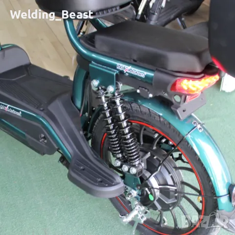 Електрическо колело-мотопед MaxMotors EBZ 20 1200W/60V/20Ah - GREEN, снимка 7 - Мотоциклети и мототехника - 50016848