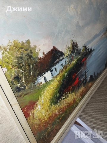 красива маслена картина, снимка 4 - Антикварни и старинни предмети - 51854573