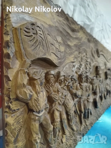 Барелеф масивен 110х35, снимка 9 - Антикварни и старинни предмети - 53612083