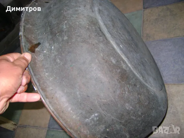 Старинен леген от мед 1938г, снимка 4 - Антикварни и старинни предмети - 47581556