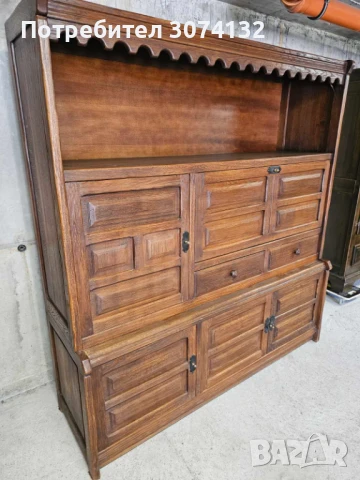 Масивна дъбова секция (уникална изработка), снимка 6 - Секции и витрини - 50659710