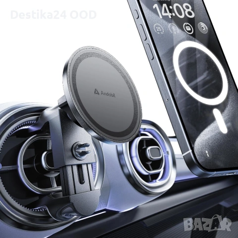 Магнитна стойка за телефон MagSafe за кола за въздуховод, снимка 5 - Аксесоари и консумативи - 53465362
