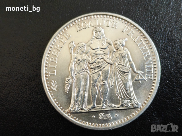 СРЕБРО Франция 10 франка 1965, снимка 2 - Нумизматика и бонистика - 53588261