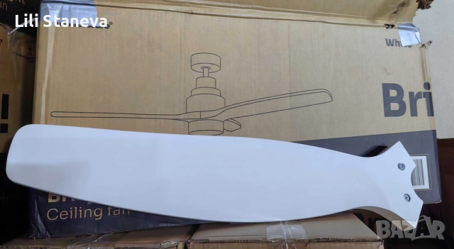 Таванен вентилатор с LED светлина -50% отстъпка -  Brizy Bright Ceiling Fan. 