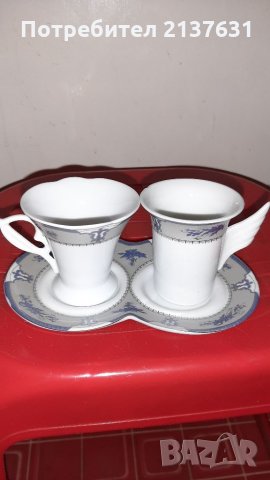 ПОРЦЕЛАНОВ  СЕТ за КАФЕ за ДВАМА  - Цена 8 лв