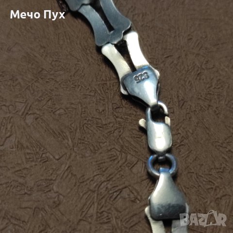 Сребърно полутвърдо колие (267), снимка 5 - Колиета, медальони, синджири - 44424383