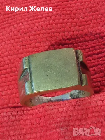 СТАРИНЕН БРОНЗОВ КЛАСИЧЕСКИ РЕТРО ПРЪСТЕН РЪЧНА ИЗРАБОТКА За КОЛЕКЦИЯ 44387, снимка 11 - Антикварни и старинни предмети - 46510035