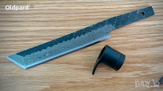 Висококачествено дамаско (Tanto) острие T10A за монтиране на нож + гарда, снимка 4 - Ножове - 41828207