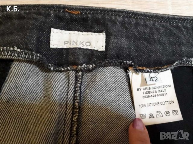 Оригинална  къса дънкова пола ,,PINKO" р-р 42, снимка 5 - Поли - 33850609