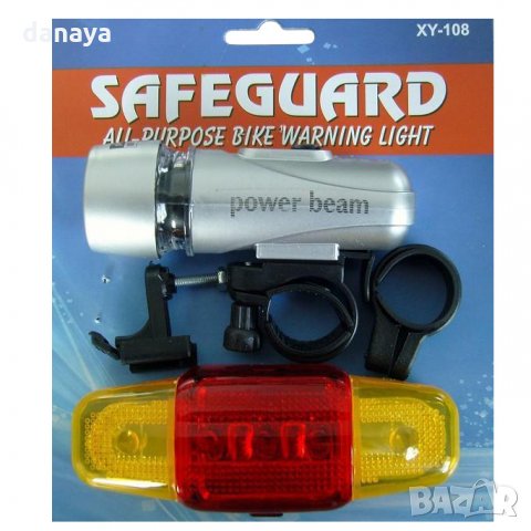 2436 Универсален комплект LED светлини за велосипед фар и стоп за колело, снимка 7 - Аксесоари за велосипеди - 34246869