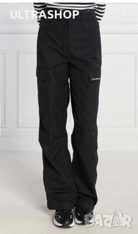 НОВ Дамски панталон Calvin Klein size S висока талия, снимка 3 - Панталони - 52674968