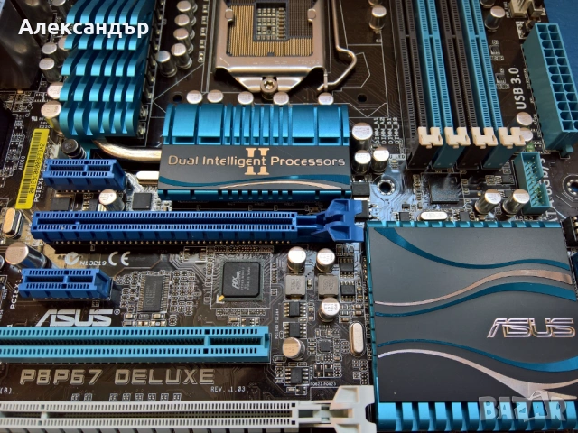 Дънна платка ASUS P8P67 DELUXE, s.1155, до 32GB DDR3, снимка 3 - Дънни платки - 53847262